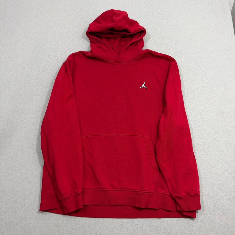 Jordan Hoodie Mens 3XL Red Jumpman Pullover DQ7466-687 Fleece Pocket Long Sleeve